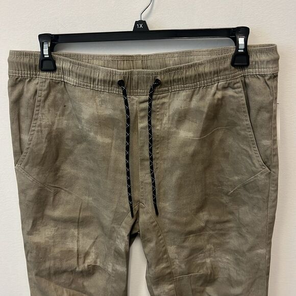 Burnside Men's Olive Tie Dye Jogger Pants L - Picture 2 of 7